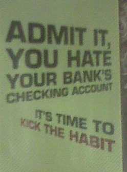 Yes, I DO hate my bank's checking account!